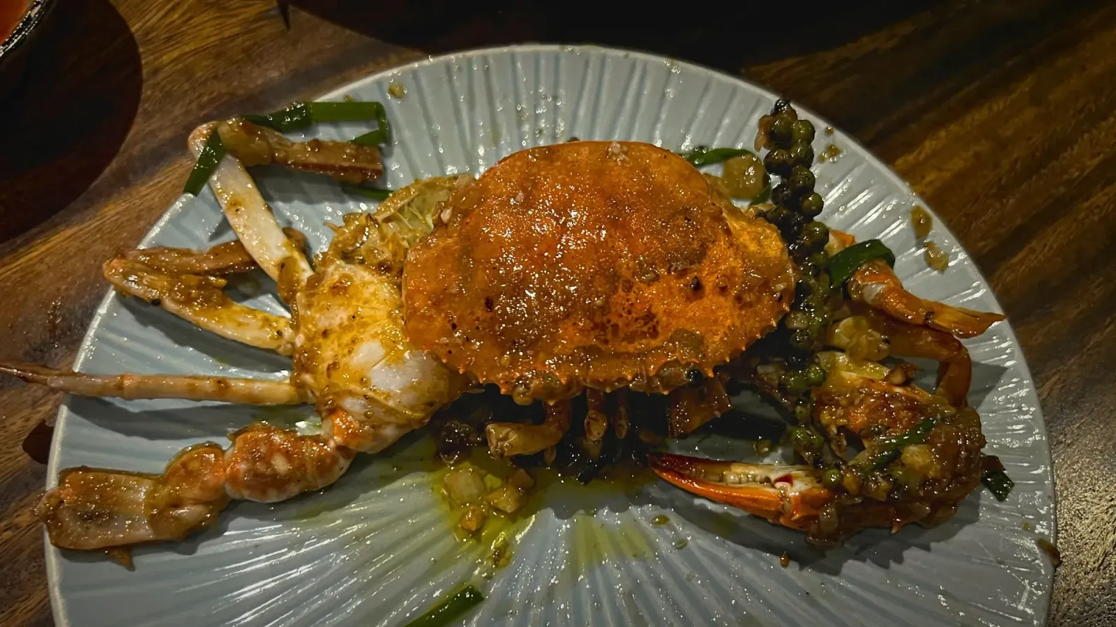 Kampot Pepper Crab by Mr. Wanderer A whole cooked Kampot Pepper Crab still in its shell.