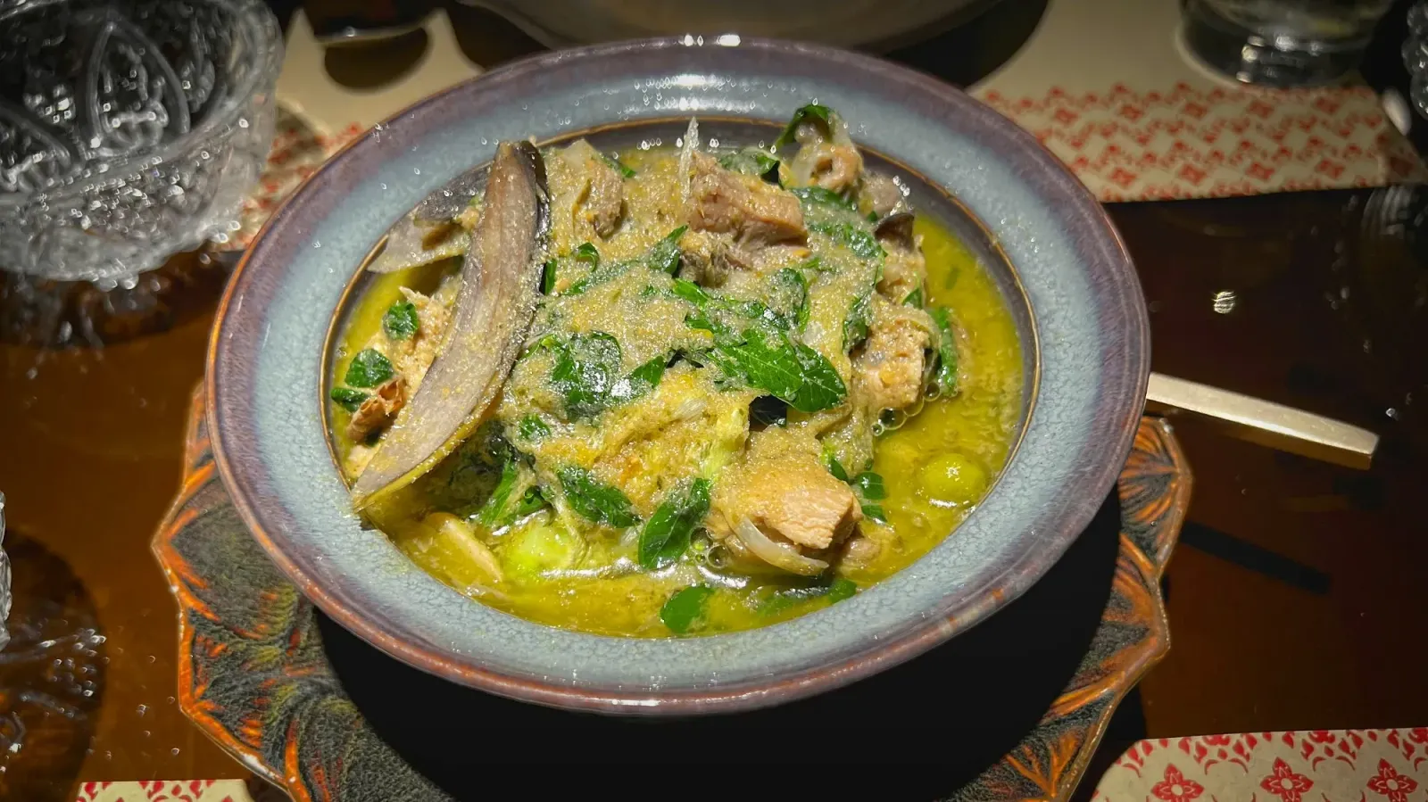 Samlor Korkor by Mr. Wanderer Sam Lor Kor Kor in a bowl.