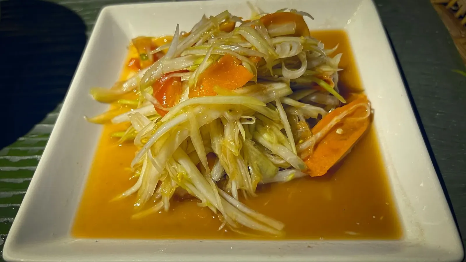 Tam Mak Hoong by Mr. Wanderer Tam Mak Hoong (Green Papaya Salad) dish.