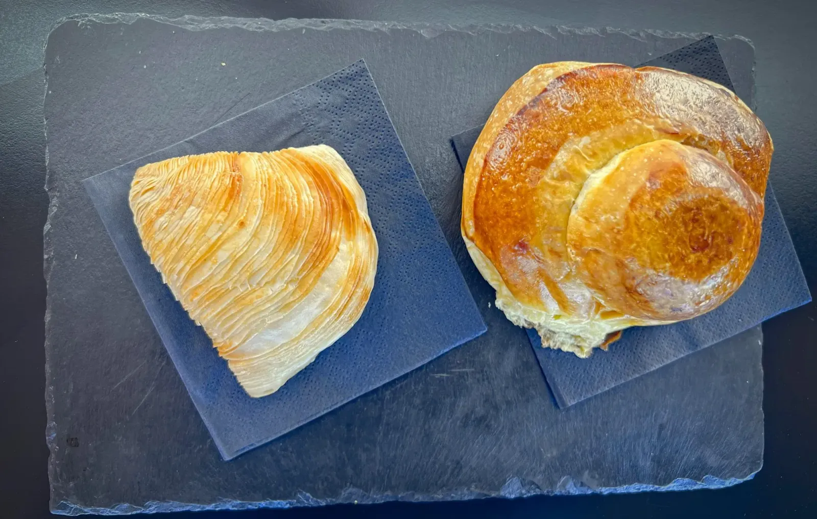 Sfogliatella by Mr. Wanderer Two types of Sfogliatella. An overhead shot of Sfogliatella Riccia on the left, and Sfogliatella Frolla on the right.