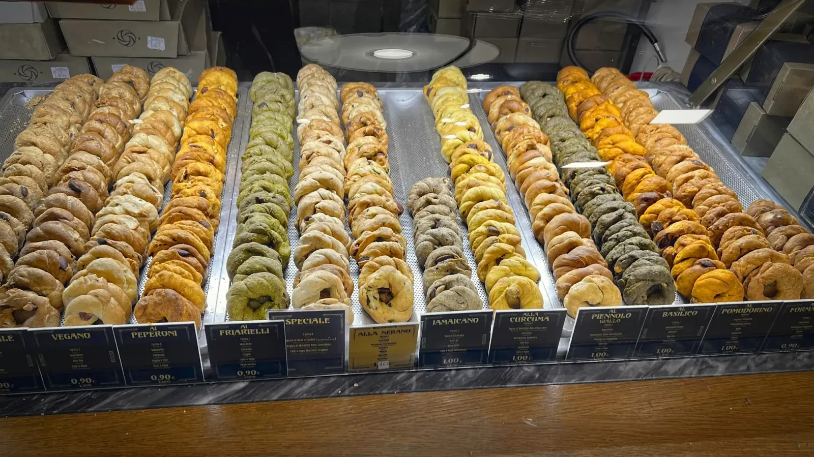 Taralli by Mr. Wanderer Taralli in a Taralli specific bakery in Naples.