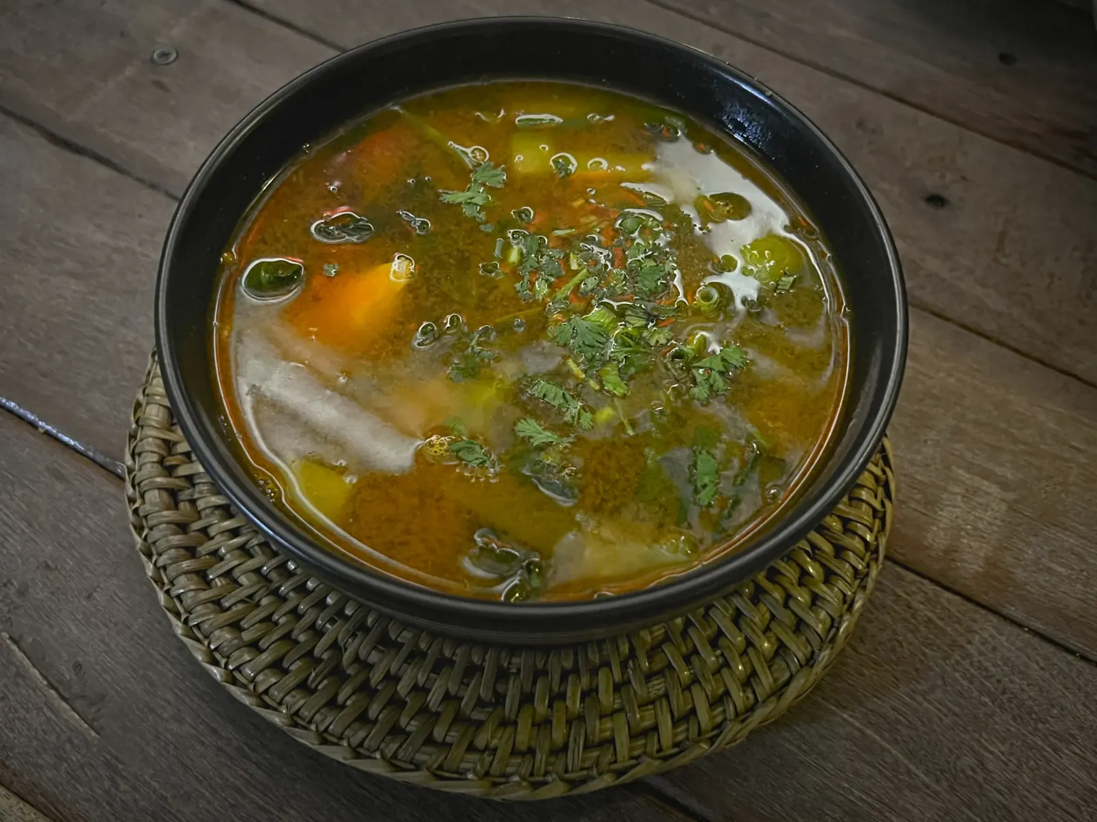 Khanom Jeen Ngeow by Mr. Wanderer Khanom Jeen Ngeow in a bowl.