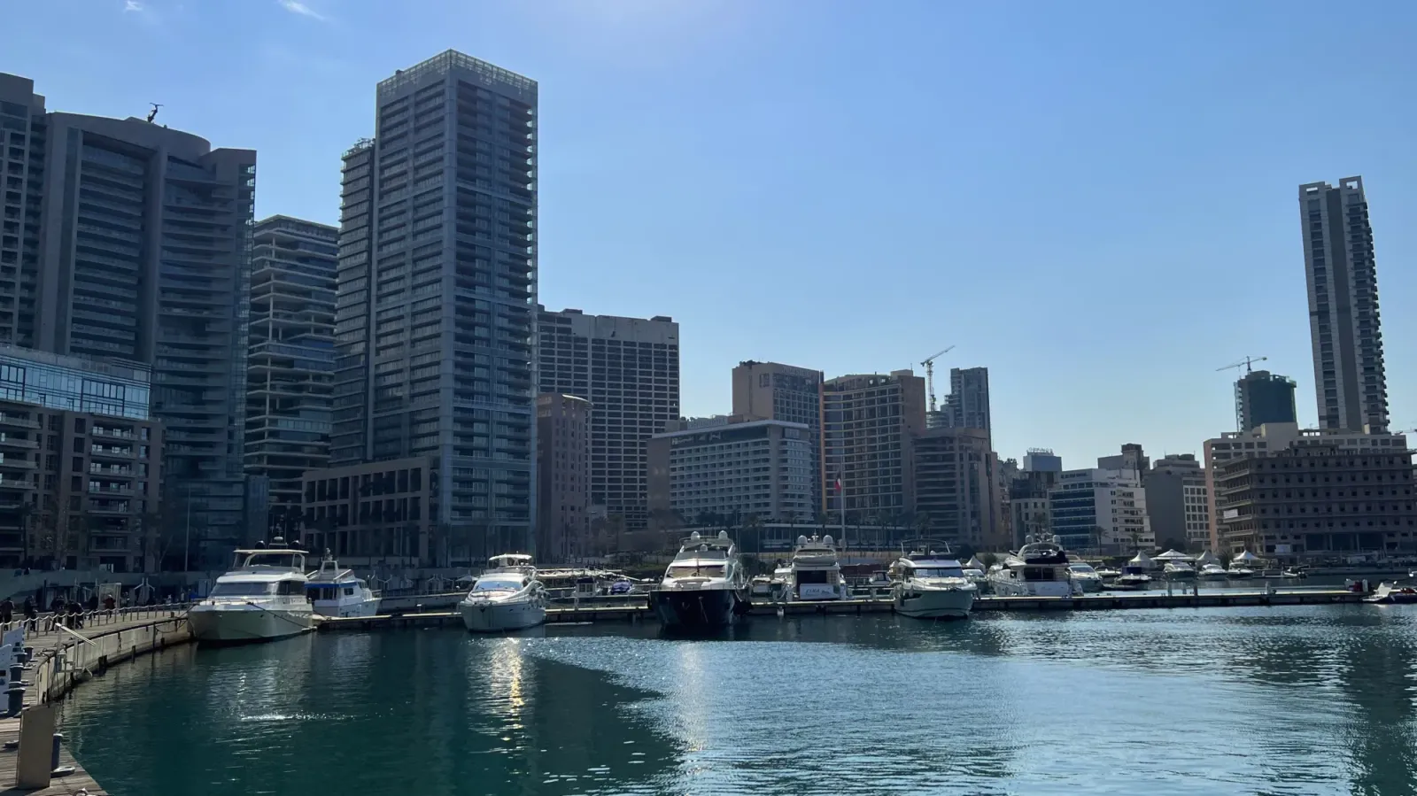 Beirut Harbor by Mr. Wanderer City skyline and some nice boats in a harbor in Beirut