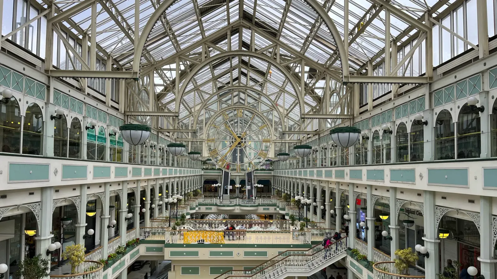 Stephen's Green Shopping Center by Mrs. Wanderer Glass ceiling with arches in a shopping center