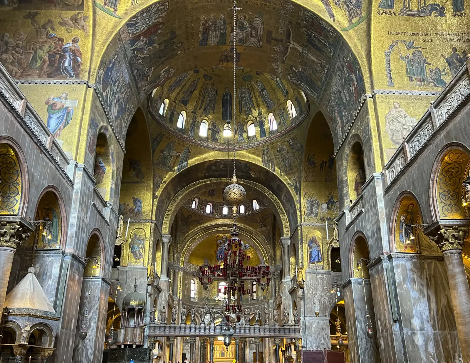 St. Mark's Basilica by Mr. Wanderer Golden mosaics on the roof of the basilica