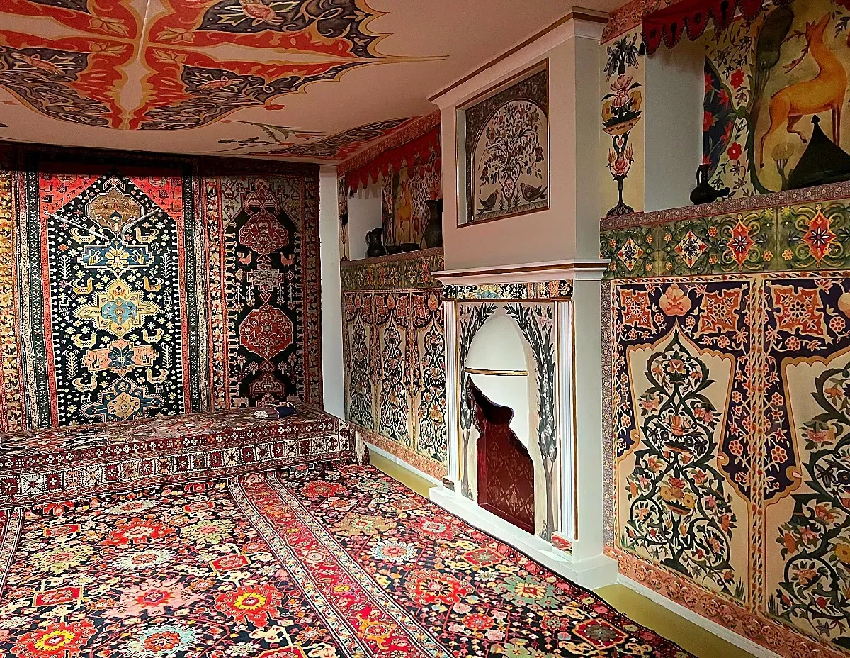 Painted Carpets by Mrs. Wanderer A room covered ceiling to floor in paintings of carpets