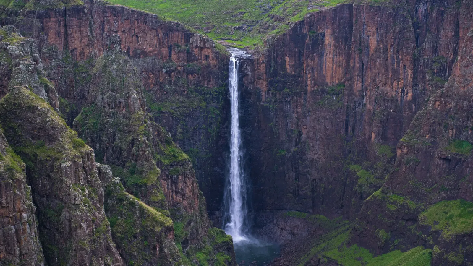 Maletsunyane Waterfall by Mr. Wanderer Skinny drop waterfall