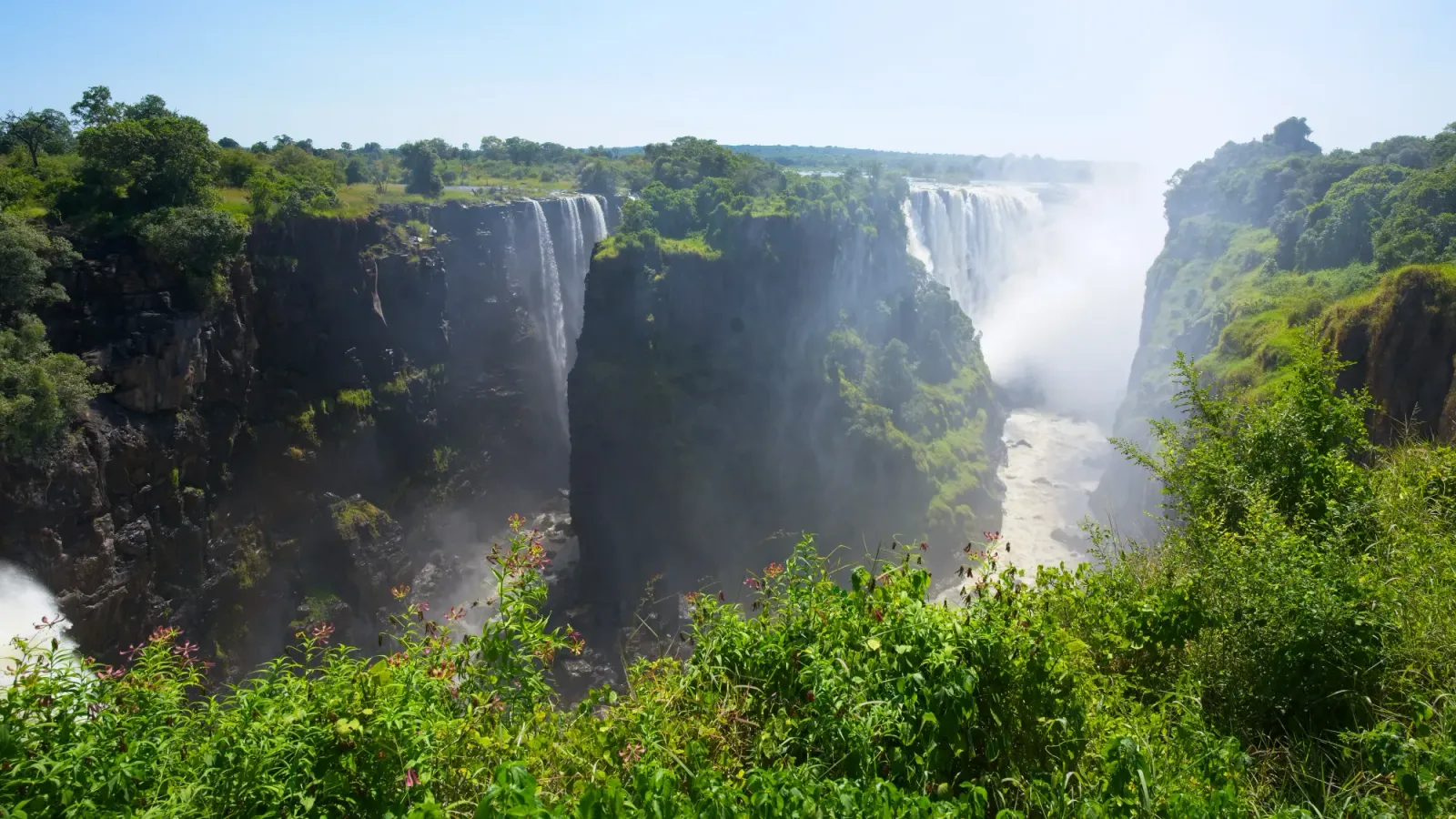 Cataract Island by Mr. Wanderer Verdent landscapes dropping into the rushes of the falls with an island in the middle