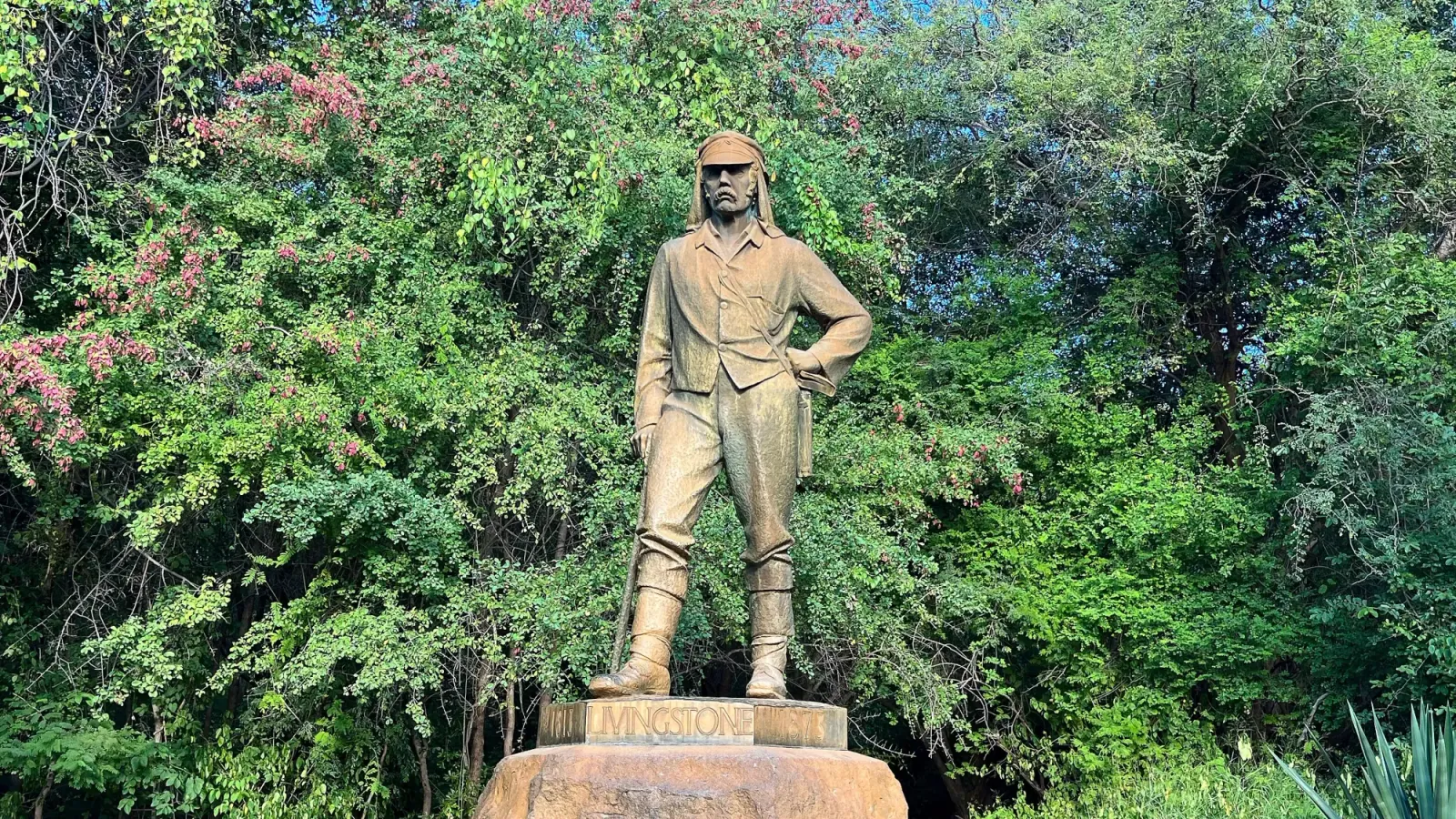 Livingstone Statue by Mr. Wanderer Statue of Mr. Livingstone before the jungle brush
