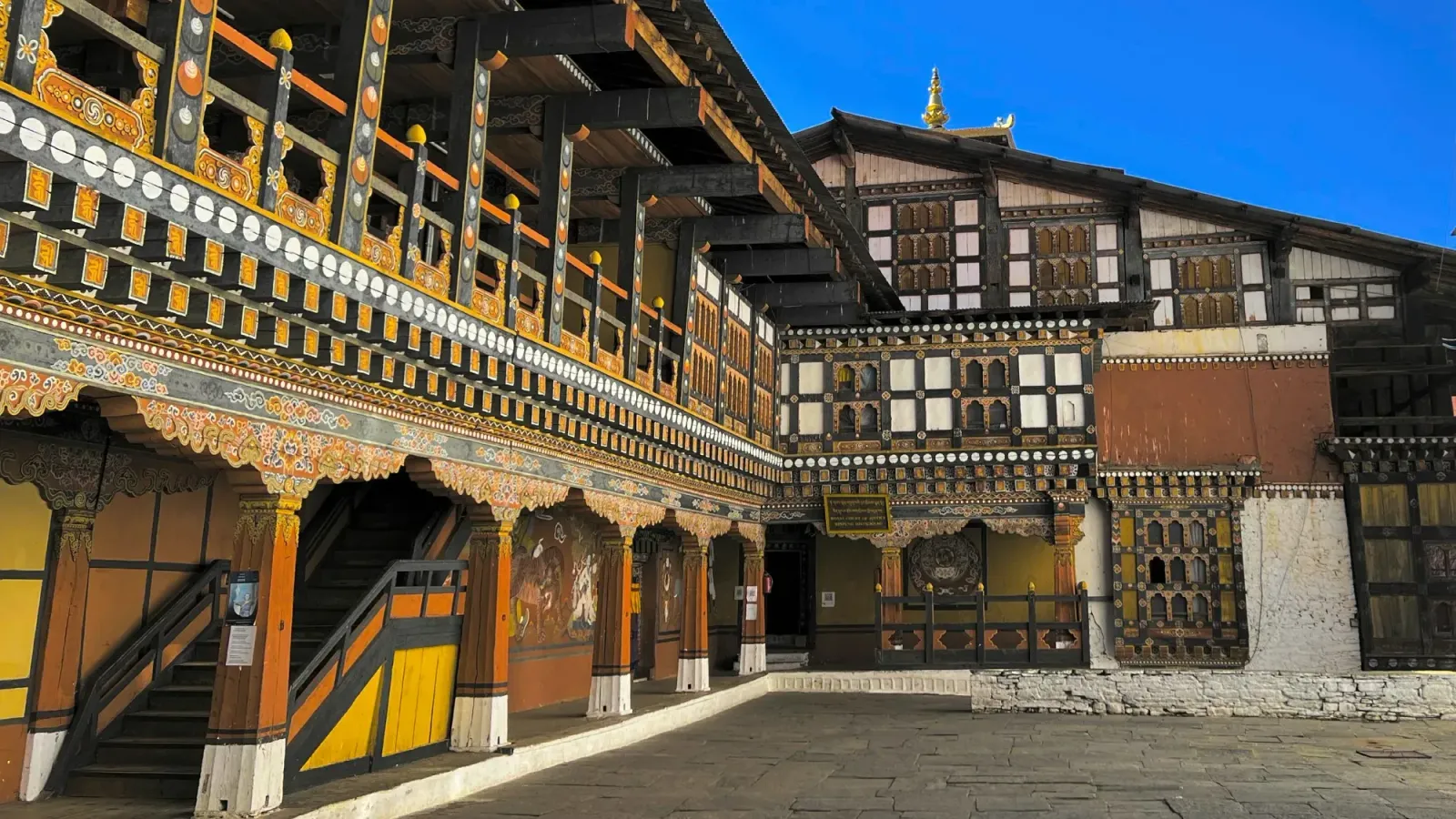 Rinpung Dzong by Mr. Wanderer Bhutanese architechture inside the Rinpung Dzong